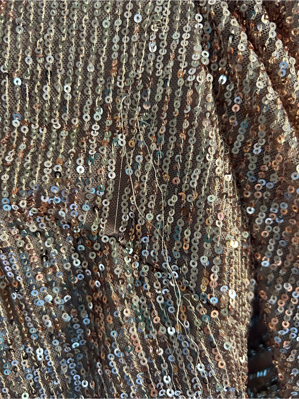 Mac Duggal Sequined High Neck Puff Long Sleeve Column Gown - Picture 5 of 7